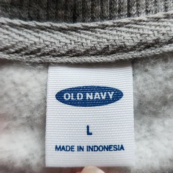 Old Navy Heathwr Gray 'More Love' Sweatshirt Womans Size Large - Picture 3 of 7